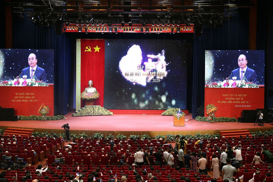 Thủ tướng Nguyễn Xuân Phúc phát biểu. (Ảnh: Dương Giang/TTXVN)