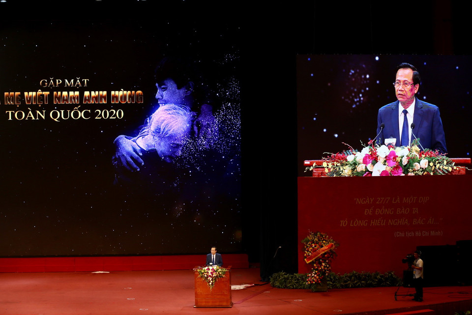 Bộ trưởng Bộ Lao động-Thương binh và Xã hội Đào Ngọc Dung phát biểu. (Ảnh: Dương Giang/TTXVN)