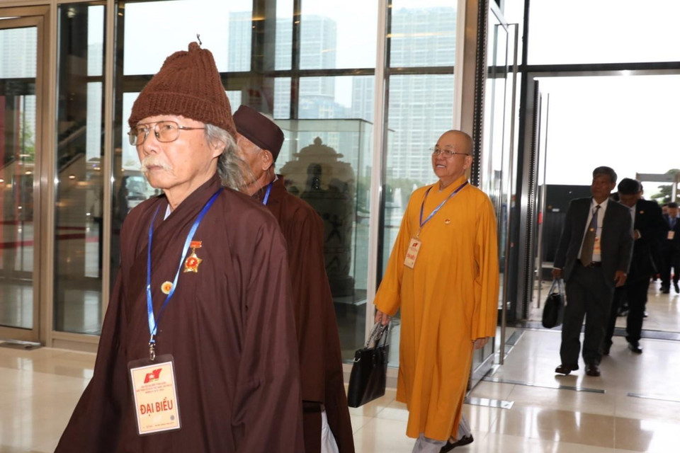 Trong ảnh: Tham dự Đại hội có 192 đại biểu các tôn giáo, chiếm 19,22%. (Nguồn: TTXVN)