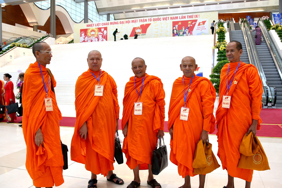 Đại biểu Phật giáo Nam tông tham dự Đại hội. (Nguồn: TTXVN)