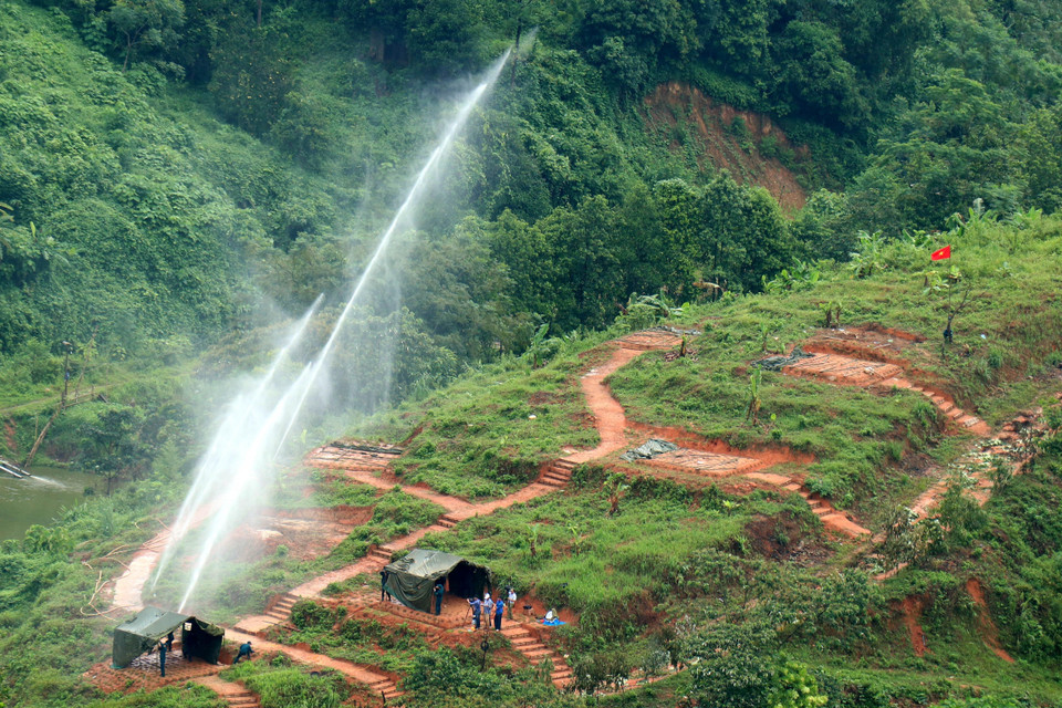 Khu vực diễn tập thuộc xã Cốc San, huyện Bát Xát. (Ảnh: Quốc Khánh/TTXVN)
