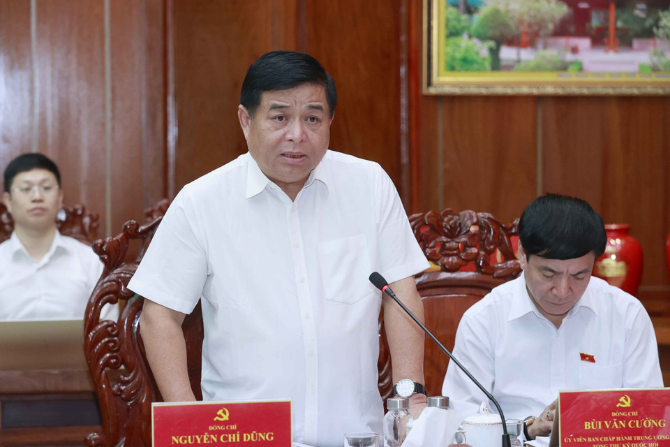 Bộ trưởng Bộ Kế hoạch và Đầu tư Nguyễn Chí Dũng phát biểu. (Ảnh: Doãn Tấn/TTXVN)