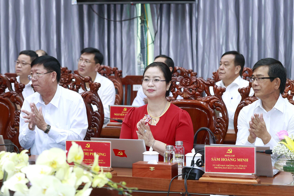 Đại biểu dự buổi làm việc. (Ảnh: Doãn Tấn/TTXVN)