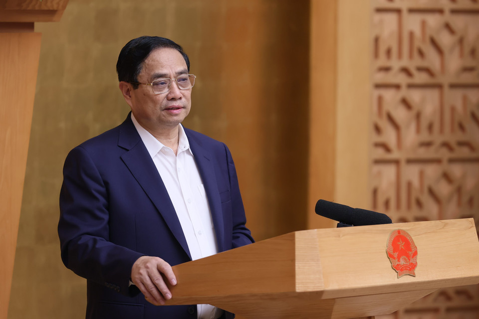 Thủ tướng Phạm Minh Chính phát biểu. (Ảnh: Dương Giang/TTXVN)