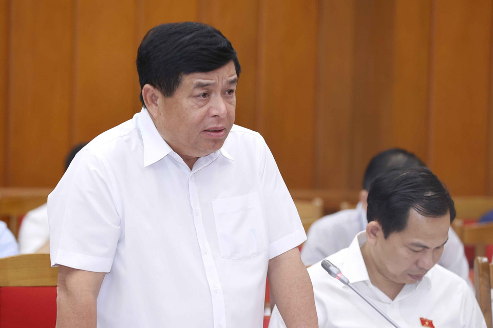 Bộ trưởng Bộ Kế hoạch và Đầu tư Nguyễn Chí Dũng phát biểu. (Ảnh: Doãn Tấn/TTXVN)