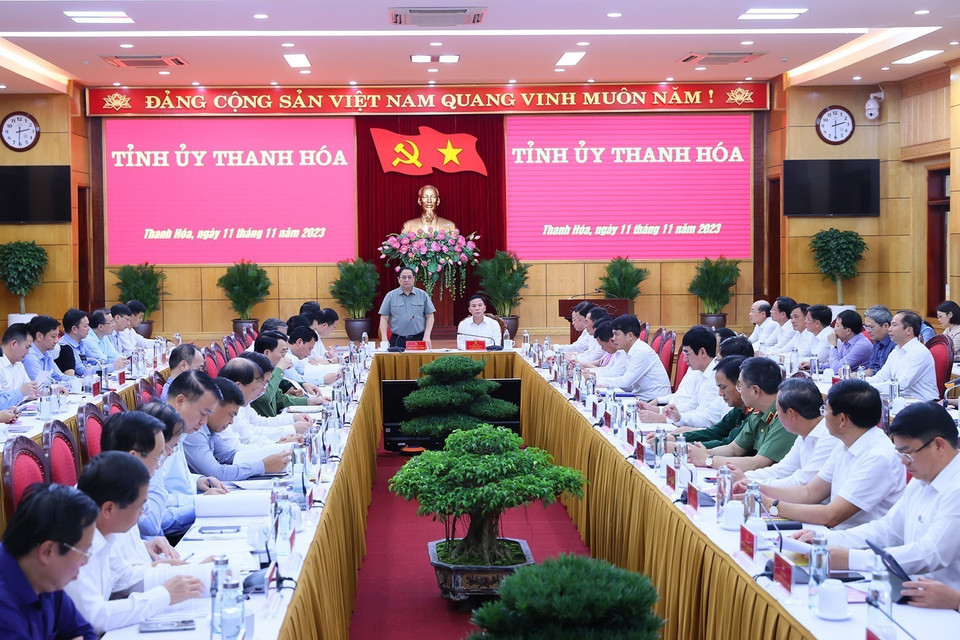 Toàn cảnh buổi làm việc. (Ảnh: Dương Giang/TTXVN)