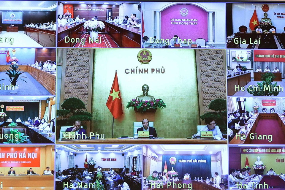 Quang cảnh phiên họp trực tuyến. (Ảnh: Thống Nhất/TTXVN)