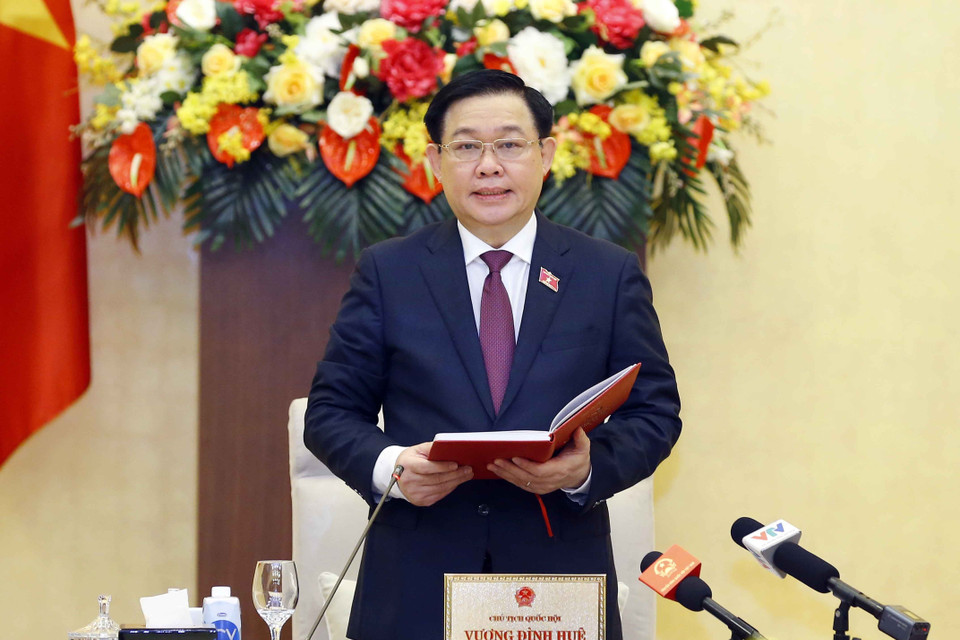 Chủ tịch Quốc hội Vương Đình Huệ. (Ảnh: Doãn Tấn/TTXVN)