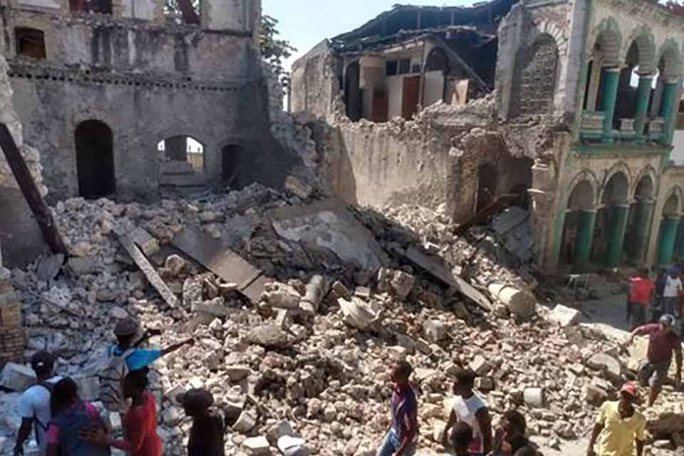 Cảnh đổ nát ở Jeremie. (Ảnh: Getty Images/TTXVN)