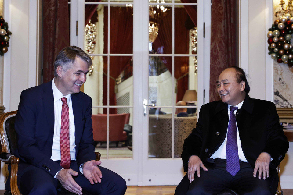 Quang cảnh cuộc gặp. (Ảnh: Thống Nhất/TTXVN)