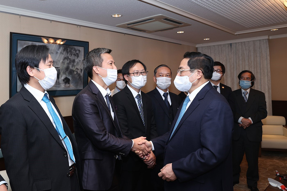 Quang cảnh cuộc gặp đại diện trí thức của Việt Nam tại Nhật Bản. (Ảnh: Dương Giang/TTXVN)