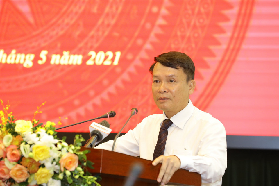 Tổng Giám đốc Thông tấn xã Việt Nam Nguyễn Đức Lợi phát biểu. (Ảnh: Nguyễn Điệp/TTXVN)