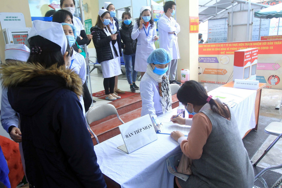 Bệnh viện Phụ sản Hải Phòng bắt đầu tiếp nhận bệnh nhân ngay sau khi được gỡ phong tỏa. (Ảnh: An Đăng/TTXVN)