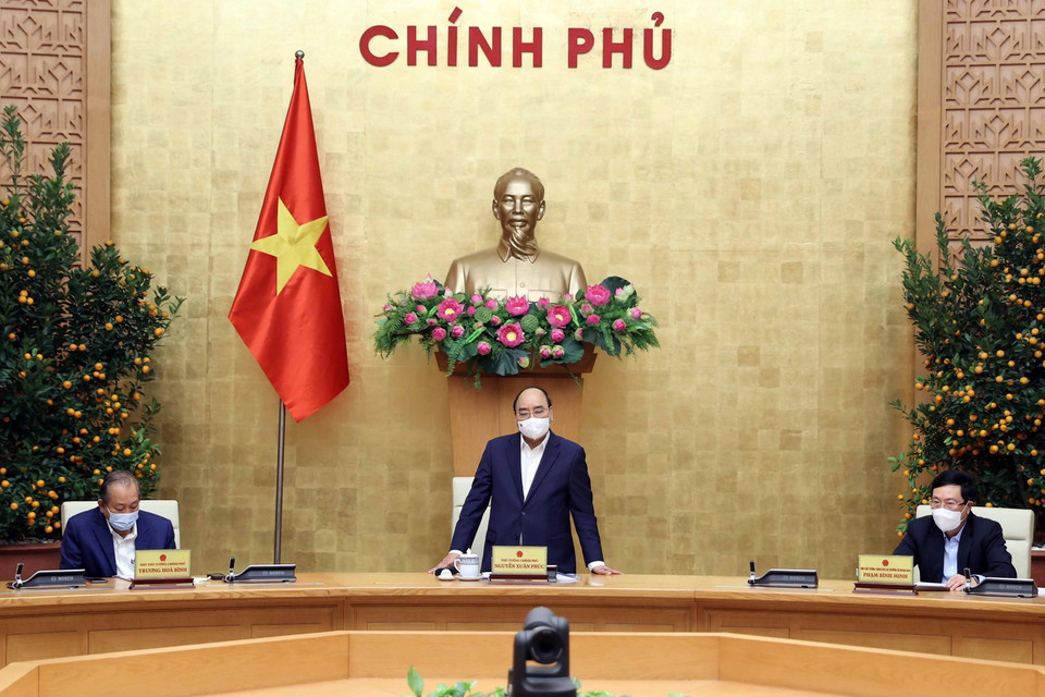 Thủ tướng Nguyễn Xuân Phúc phát biểu. (Ảnh: Thống Nhất/TTXVN)