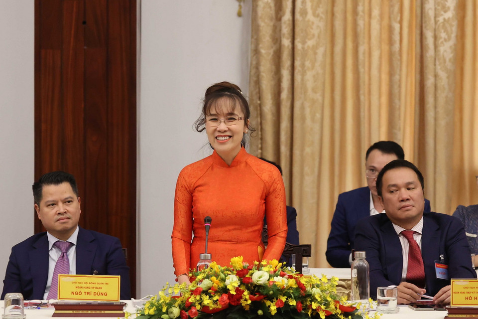 Bà Nguyễn Phương Thảo, Tổng giám đốc Công ty Cổ phần hàng không Vietjet phát biểu. (Ảnh: Thống Nhất/TTXVN)