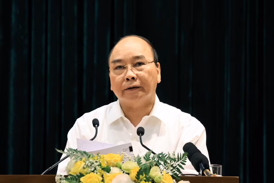 Chủ tịch nước Nguyễn Xuân Phúc phát biểu chỉ đạo hội nghị. (Ảnh: Thống Nhất/TTXVN)