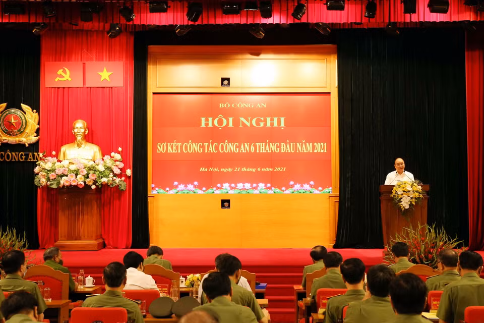 Chủ tịch nước Nguyễn Xuân Phúc phát biểu chỉ đạo hội nghị. (Ảnh: Phạm Kiên/TTXVN)