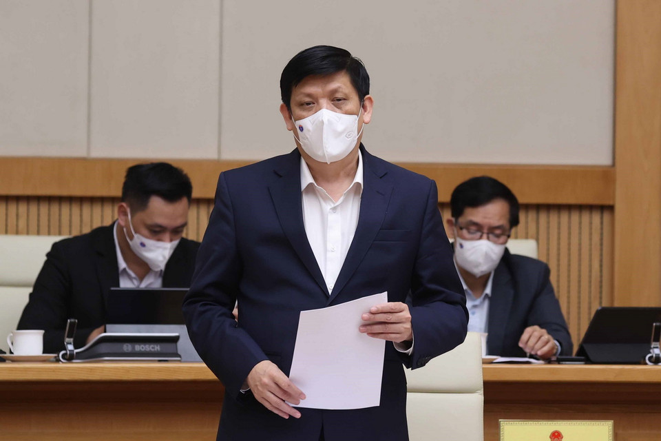 Bộ trưởng Bộ Y tế Nguyễn Thanh Long phát biểu. (Ảnh: Thống Nhất/TTXVN)