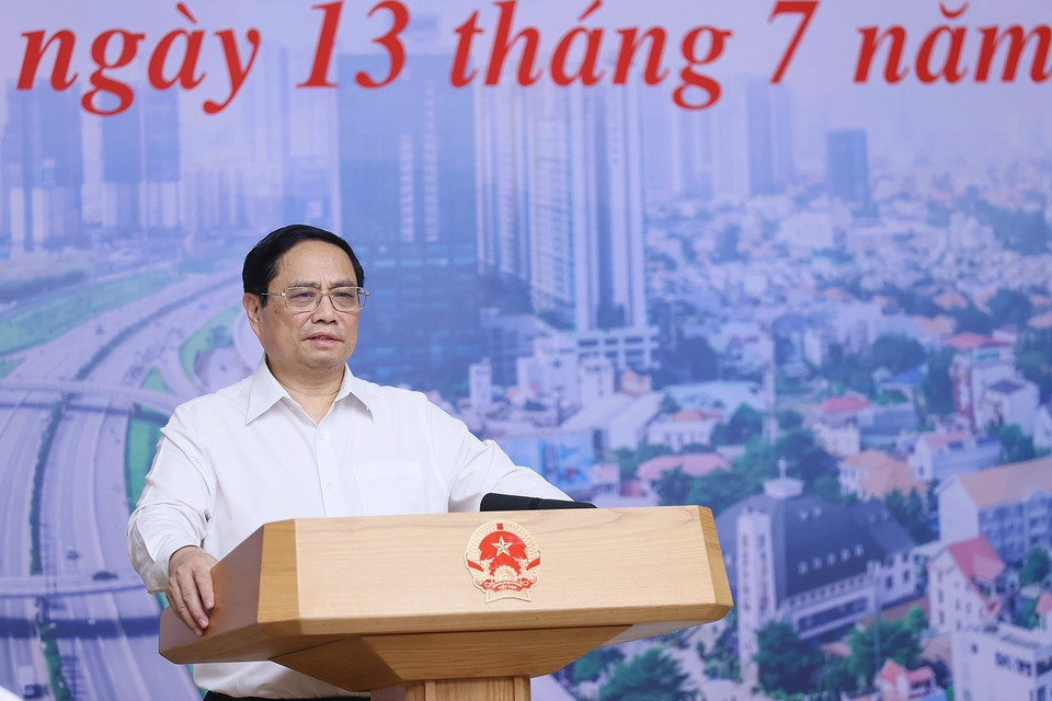 Thủ tướng Phạm Minh Chính chủ trì phiên họp. (Ảnh: Dương Giang/TTXVN)