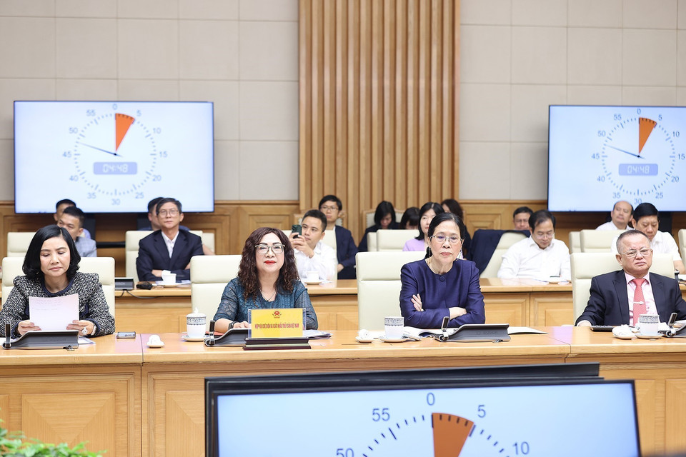 Đại diện Hiệp hội chế biến và xuất khẩu thủy sản tham dự hội nghị. (Ảnh: Dương Giang/TTXVN)