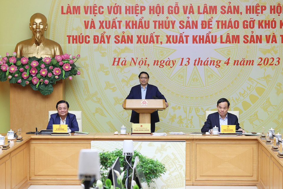 Thủ tướng Phạm Minh Chính phát biểu khai mạc hội nghị. (Ảnh: Dương Giang/TTXVN)