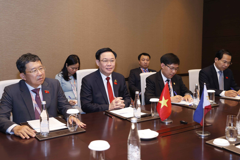 Chủ tịch Quốc hội Vương Đình Huệ phát biểu. (Ảnh: Doãn Tấn/TTXVN)