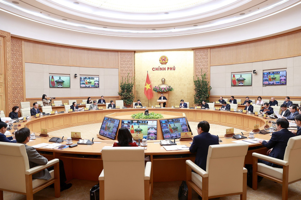 Quang cảnh Phiên họp Chính phủ thường kỳ tháng 1 năm 2023. (Ảnh: Dương Giang/TTXVN)