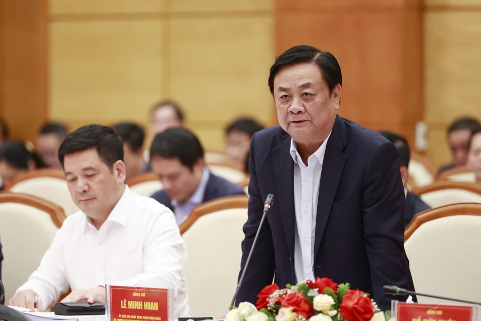 Bộ trưởng Bộ Nông nghiệp và Phát triển nông thôn Lê Minh Hoan phát biểu. (Ảnh: Dương Giang/TTXVN)