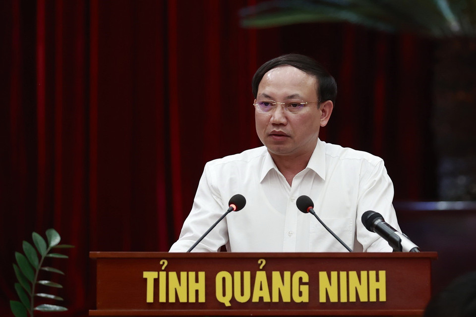 Bí thư Tỉnh ủy Quảng Ninh Nguyễn Xuân Ký phát biểu. (Ảnh: Dương Giang/TTXVN)