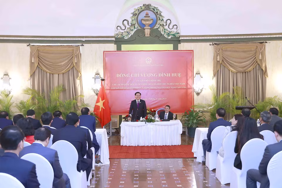 Chủ tịch Quốc hội Vương Đình Huệ phát biểu. (Ảnh: Doãn Tấn/TTXVN)