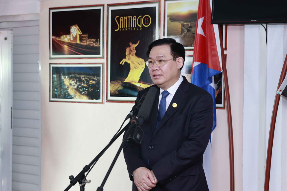 Chủ tịch Quốc hội Vương Đình Huệ phát biểu. (Ảnh: Doãn Tấn/TTXVN)