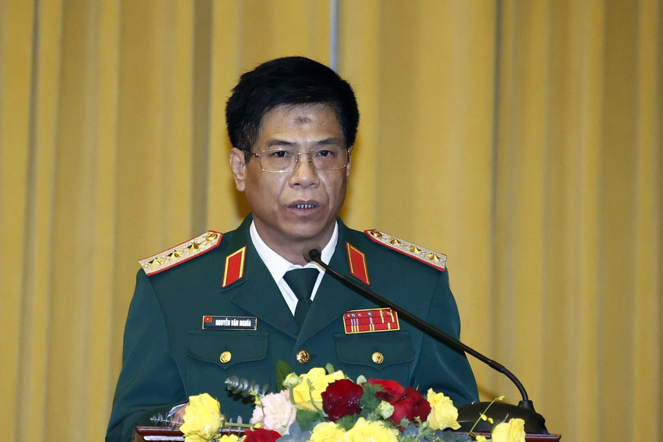 Ông Nguyễn Văn Nghĩa, Phó Tổng tham mưu trưởng Quân đội nhân dân Việt Nam phát biểu. (Ảnh: Thống Nhất/TTXVN)