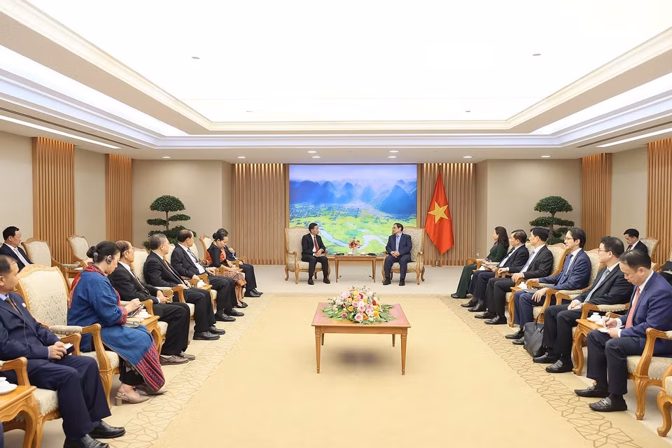 Quang cảnh buổi tiếp. (Ảnh: Dương Giang/TTXVN)