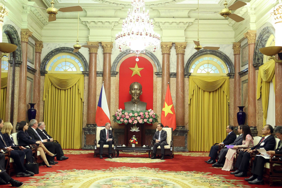 Quang cảnh buổi tiếp. (Ảnh: Thống Nhất/TTXVN)