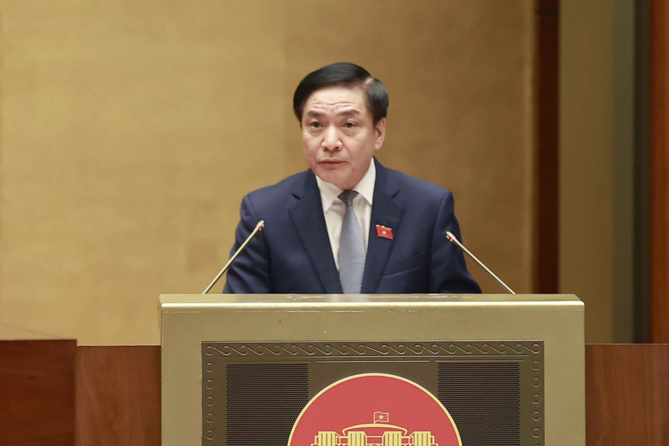 Tổng thư ký, Chủ nhiệm Văn phòng Quốc hội Bùi Văn Cường phát biểu. (Ảnh: Doãn Tấn/TTXVN)