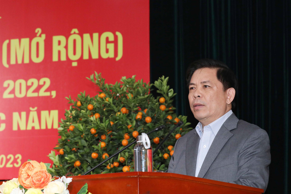 Ông Nguyễn Văn Thể, Ủy viên Trung ương Đảng, Bí thư Đảng ủy Khối các cơ quan Trung ương phát biểu tại hội nghị. (Ảnh: Phương Hoa/TTXVN)