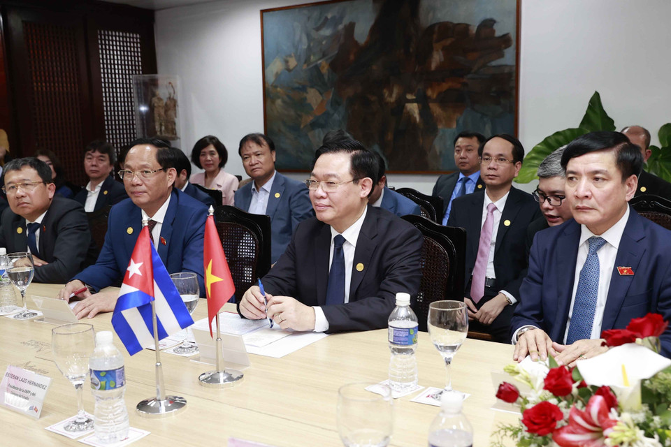 Chủ tịch Quốc hội Vương Đình Huệ phát biểu. (Ảnh: Doãn Tấn/TTXVN)