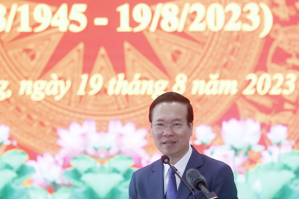 Chủ tịch nước Võ Văn Thưởng phát biểu. (Ảnh: Thống Nhất/TTXVN)