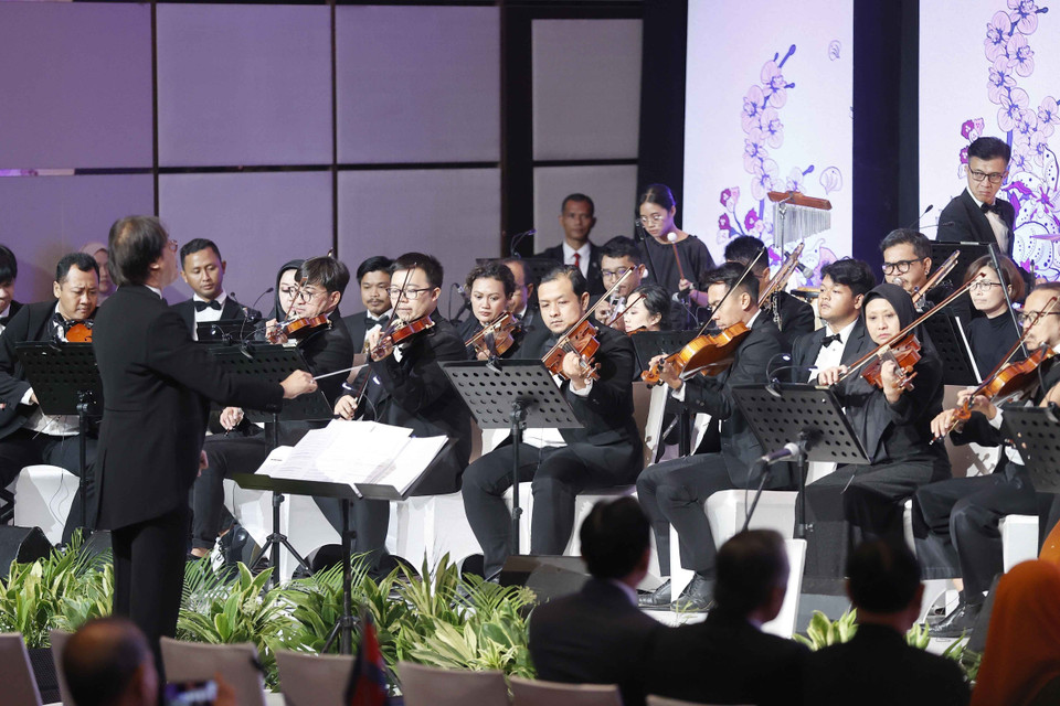 Tiết mục văn nghệ chào mừng Lễ Khai mạc AIPA-44. (Ảnh: Doãn Tấn/TTXVN)