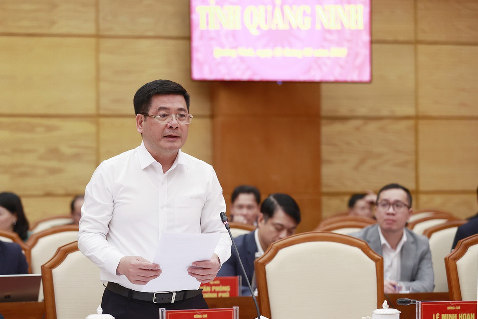 Bộ trưởng Bộ Công Thương Nguyễn Hồng Diên phát biểu. (Ảnh: Dương Giang/TTXVN)