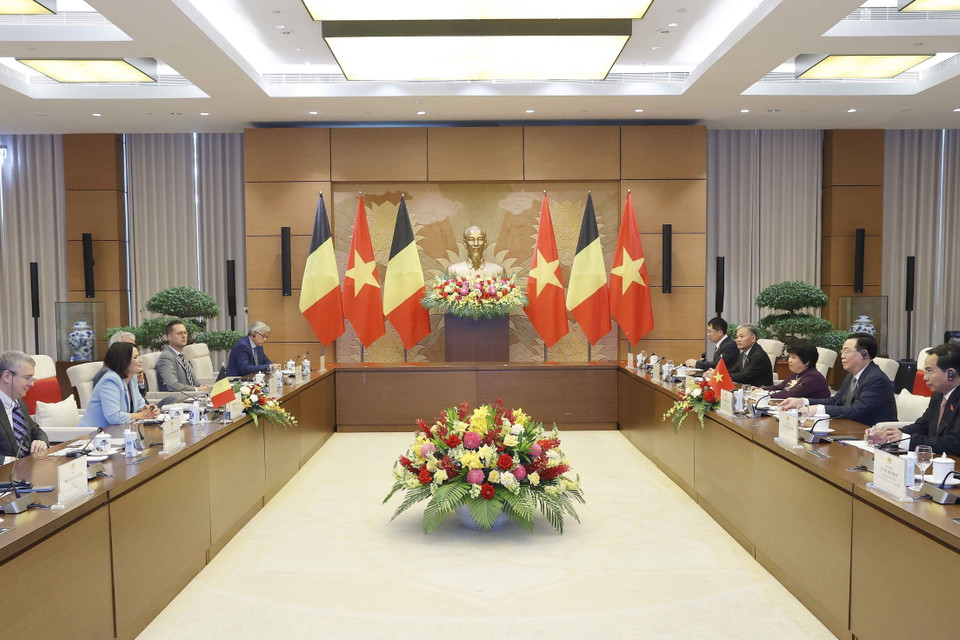 Quang cảnh hội đàm. (Ảnh: Doãn Tấn/TTXVN)