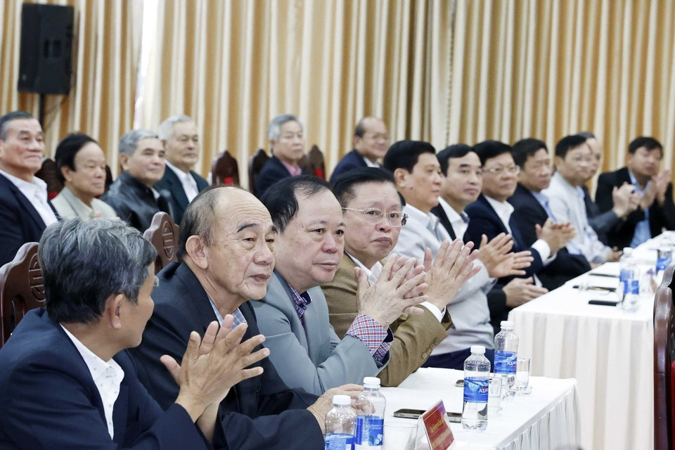 Các đại biểu tại buổi gặp mặt. (Ảnh: Thống Nhất/TTXVN)