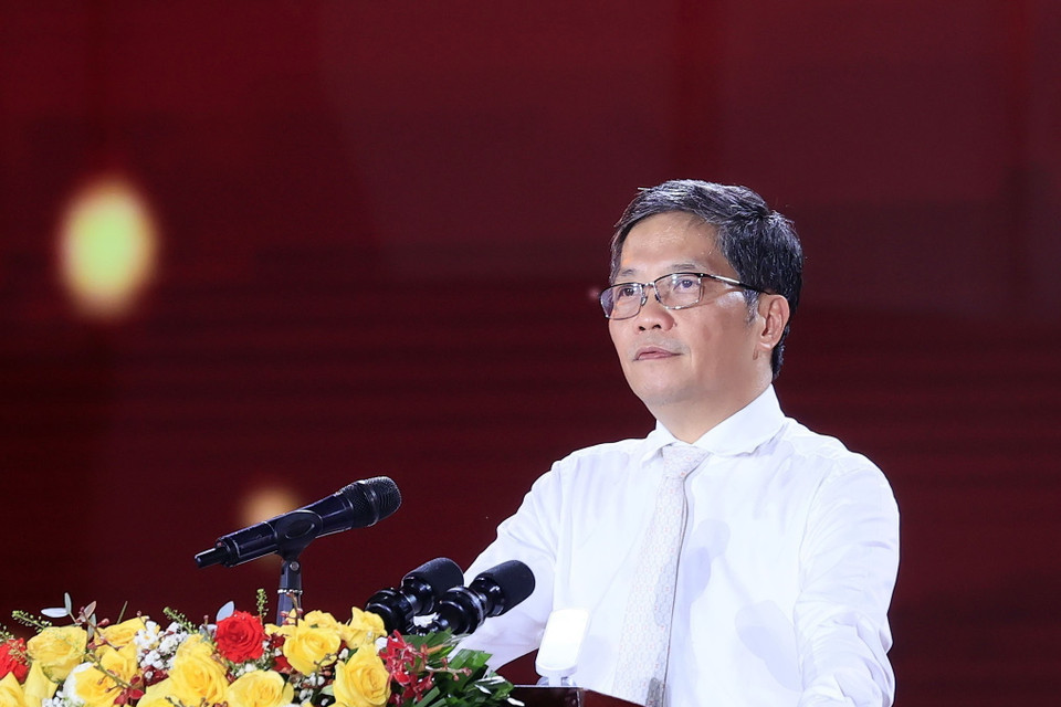 Ông Trần Tuấn Anh, Ủy viên Bộ Chính trị, Trưởng ban Kinh tế Trung ương phát biểu. (Ảnh: Thống Nhất/TTXVN)