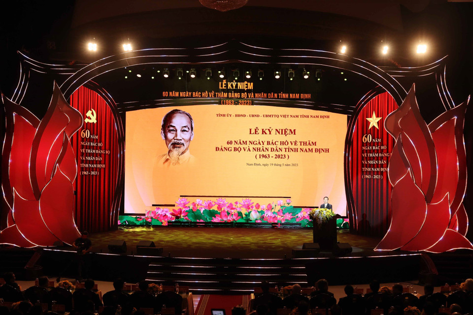 Chủ tịch nước Võ Văn Thưởng phát biểu tại buổi lễ. (Ảnh: Thống Nhất/TTXVN)