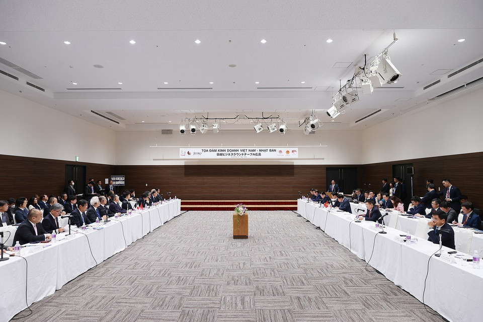 Quang cảnh Tọa đàm kinh doanh Việt Nam-Nhật Bản. (Ảnh: Dương Giang/TTXVN)