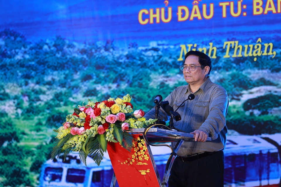 Thủ tướng Phạm Minh Chính phát biểu. (Ảnh: Dương Giang/TTXVN)