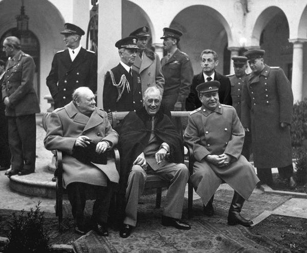 Ông Sarkozy tại hội nghị Yalta năm 1945 sau Thế chiến thứ hai. (Nguồn: telegraph)