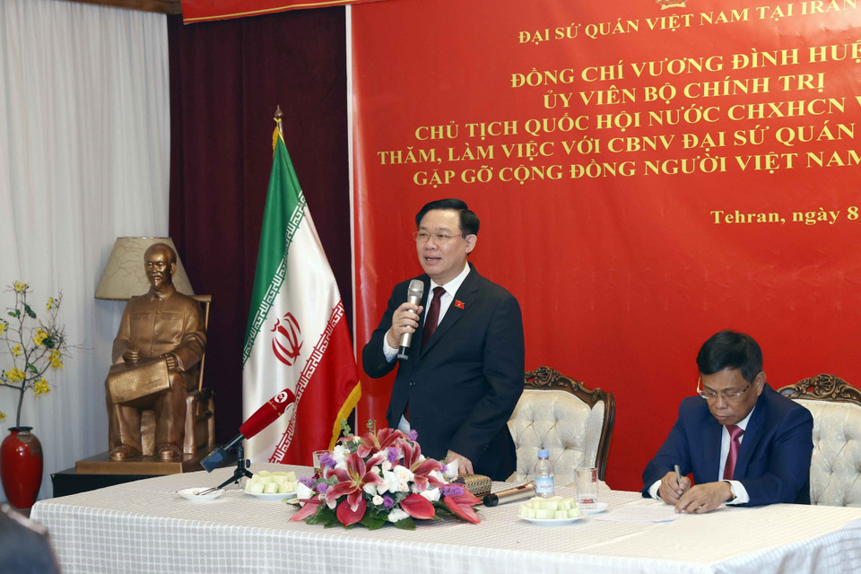 Chủ tịch Quốc hội Vương Đình Huệ phát biểu. (Ảnh: Doãn Tấn/TTXVN)