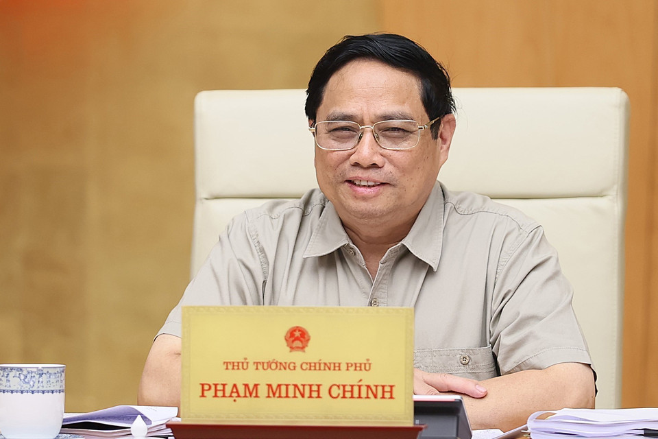 Thủ tướng Phạm Minh Chính chủ trì phiên họp. (Ảnh: Dương Giang/TTXVN)