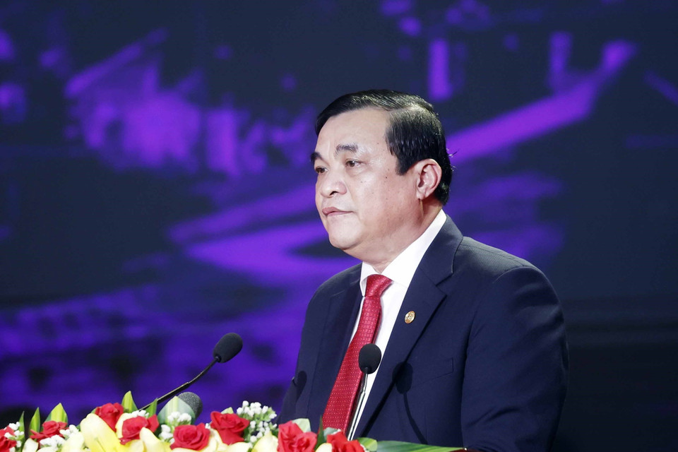 Ủy viên Trung ương Đảng, Bí thư tỉnh Ủy Quảng Nam phát biểu Phan Việt Cường. (Ảnh: Thống Nhất/TTXVN)